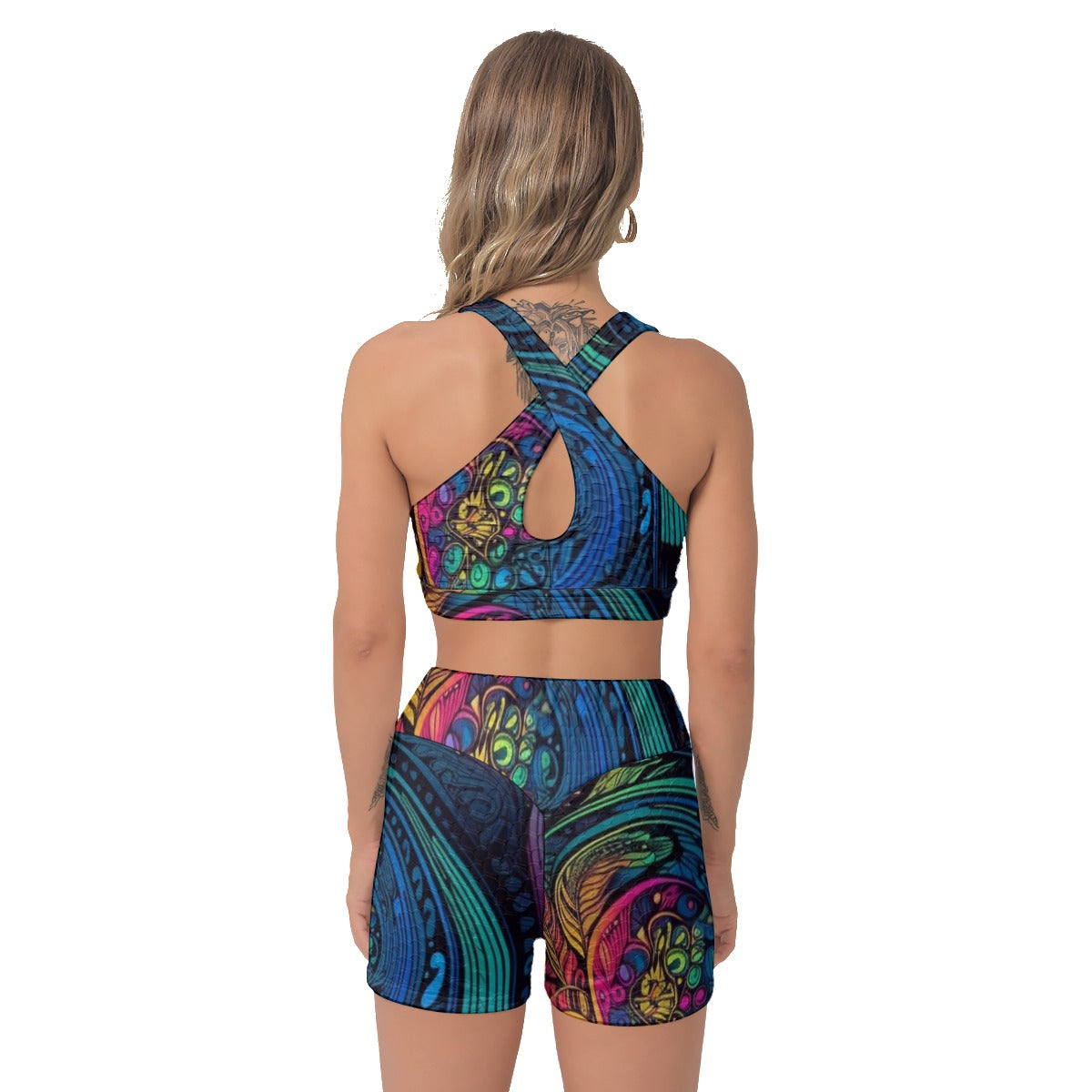 All-Over Print Women's Sports Bra Suit