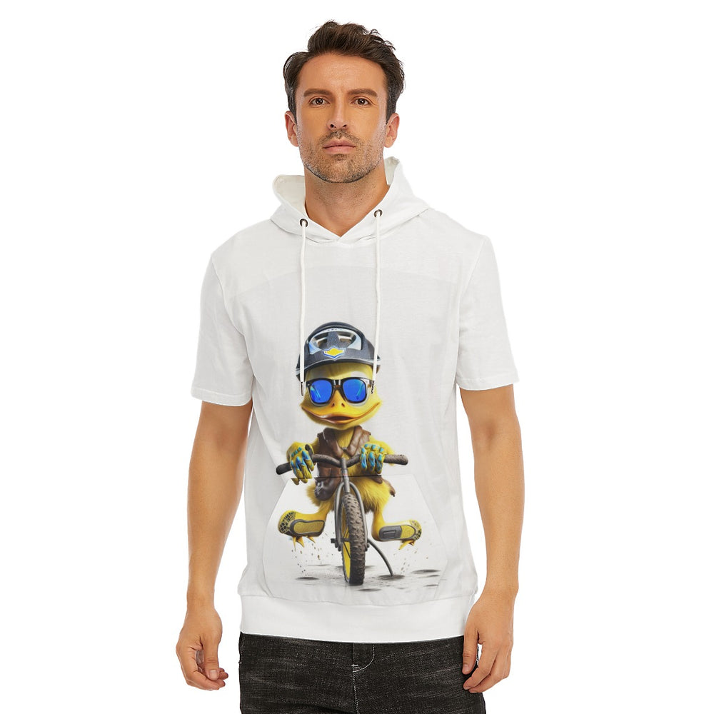 All-Over Print Men's T-Shirt With Hood | 190GSM Cotton