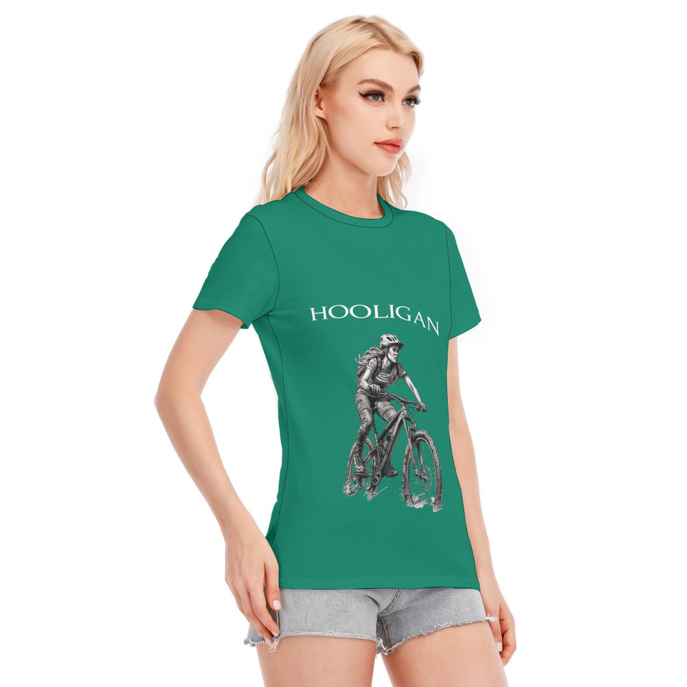 All-Over Print Women's Round Neck T-Shirt | 190GSM Cotton