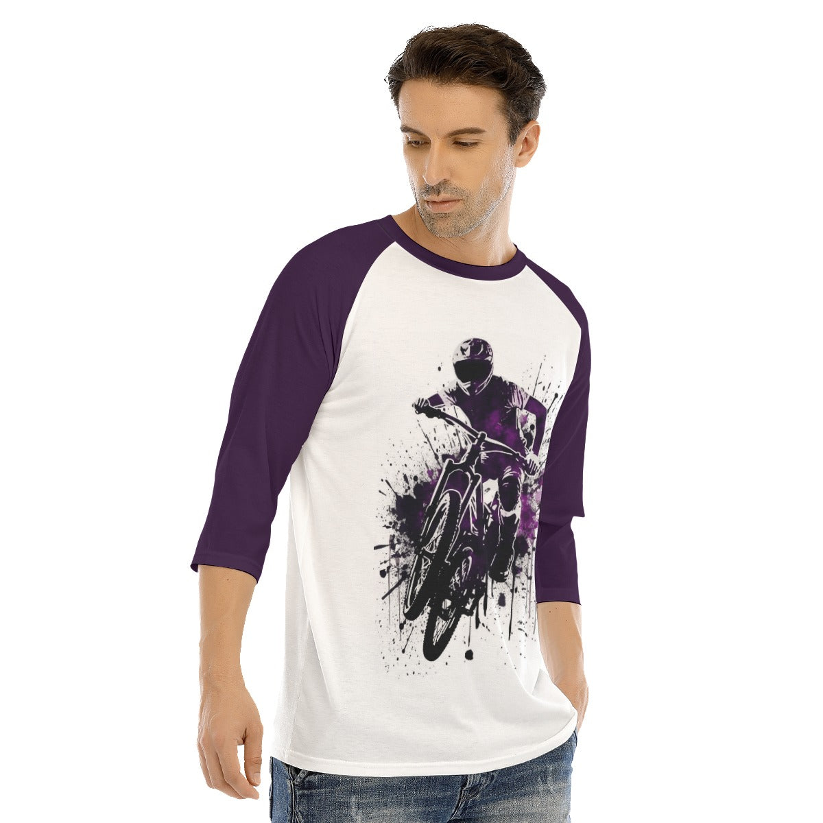 All-Over Print Men's O-neck Raglan Sleeve T-shirt