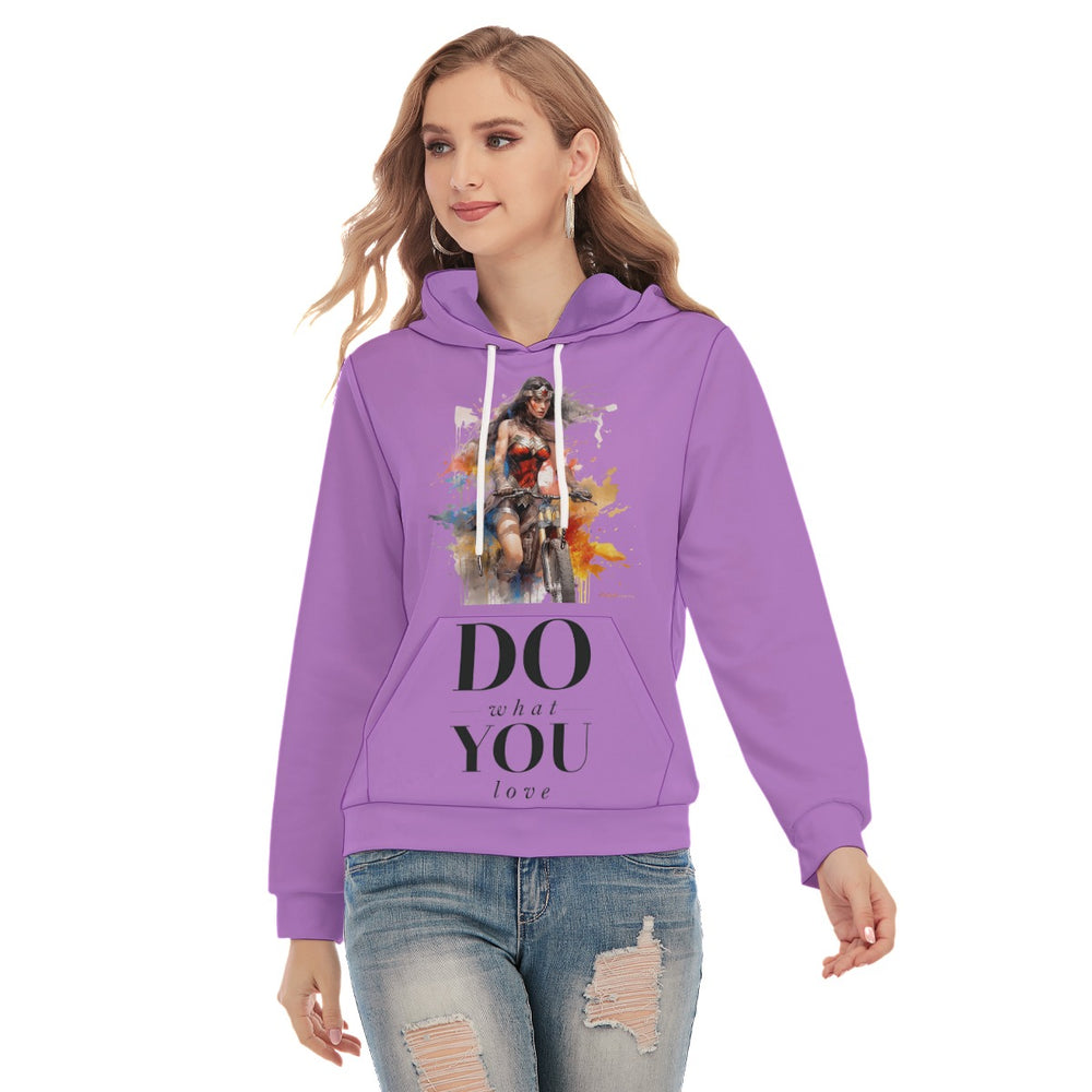 All-Over Print Women's Slim Pullover Hoodie