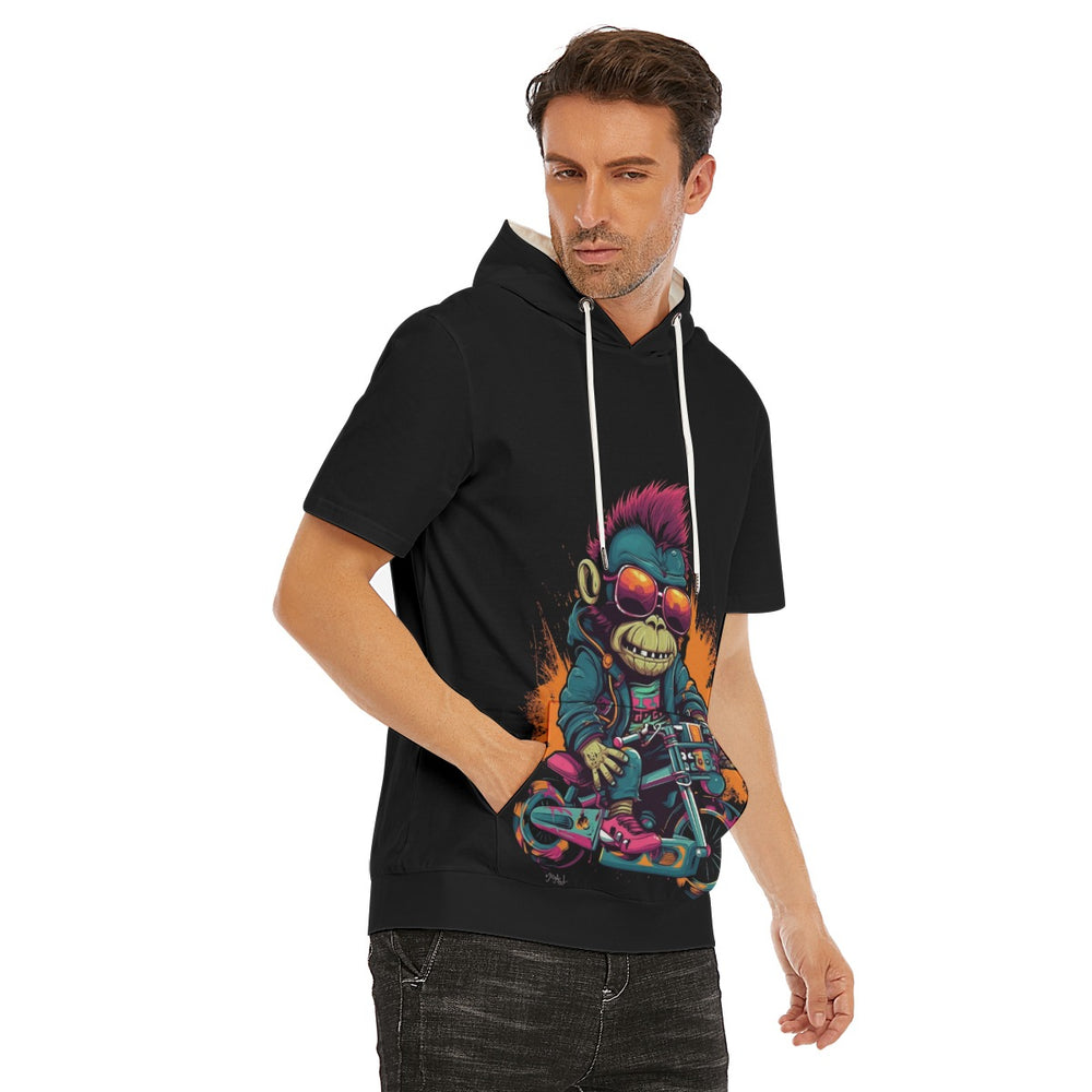 All-Over Print Men's T-Shirt With Hood | 190GSM Cotton