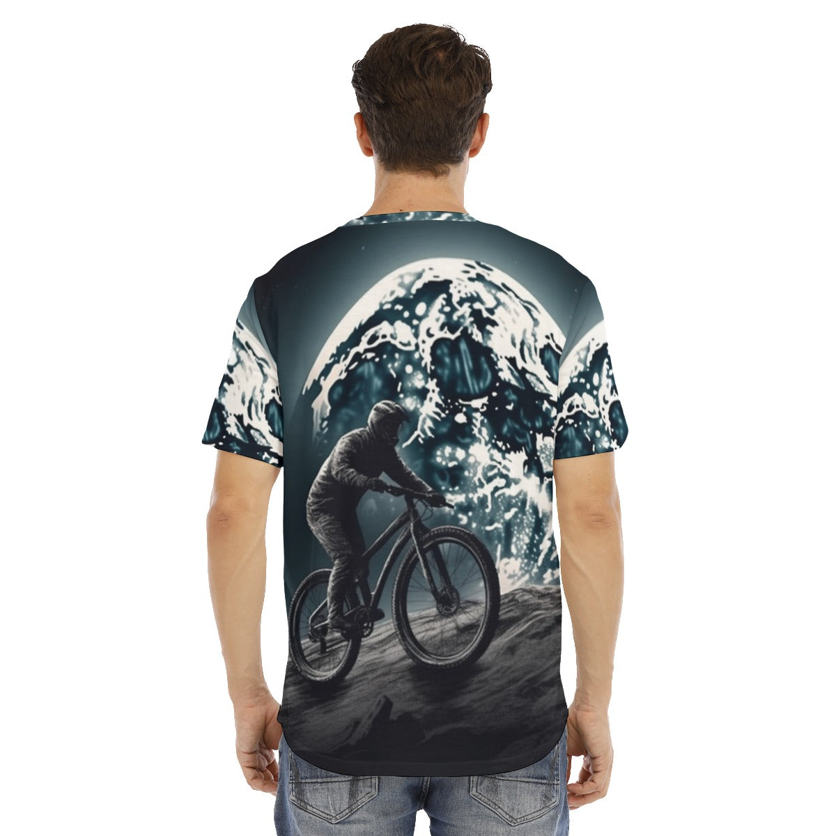 All-Over Print Men's Short Sleeve Rounded Hem T-shirt