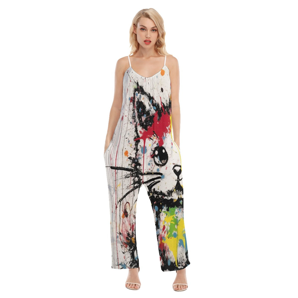 All-Over Print Women's Loose Cami Jumpsuit