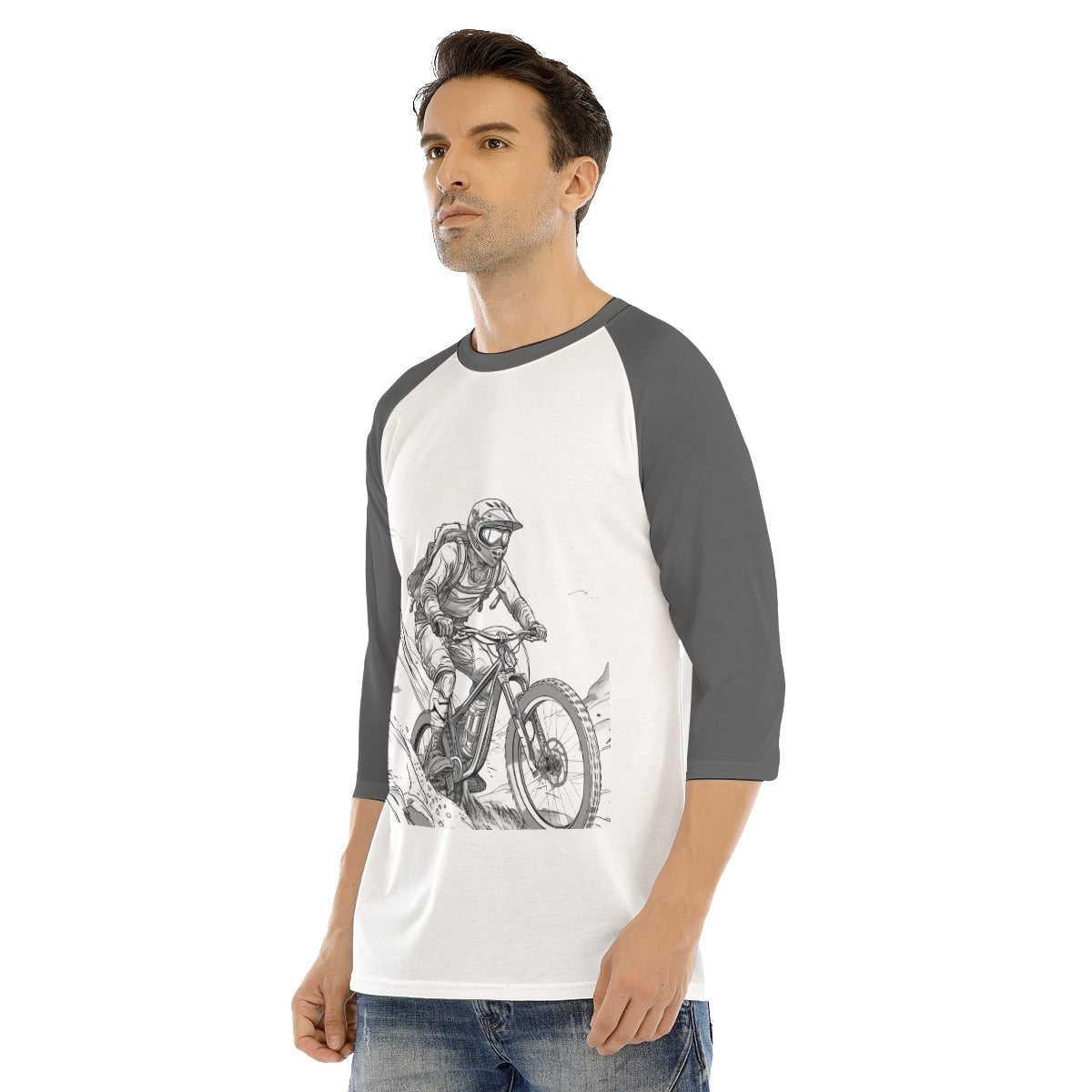 All-Over Print Men's O-neck Raglan Sleeve T-shirt