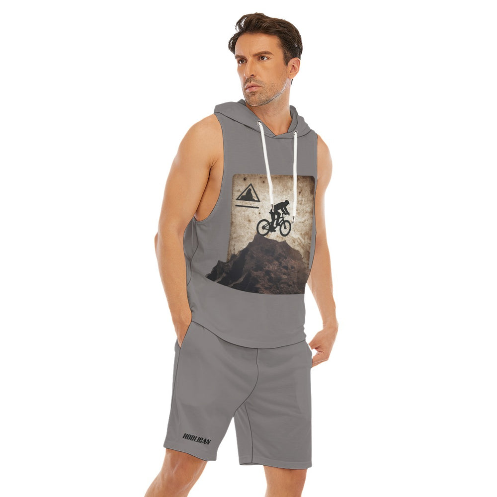 All-Over Print Men's Sleeveless Vest And Shorts Set