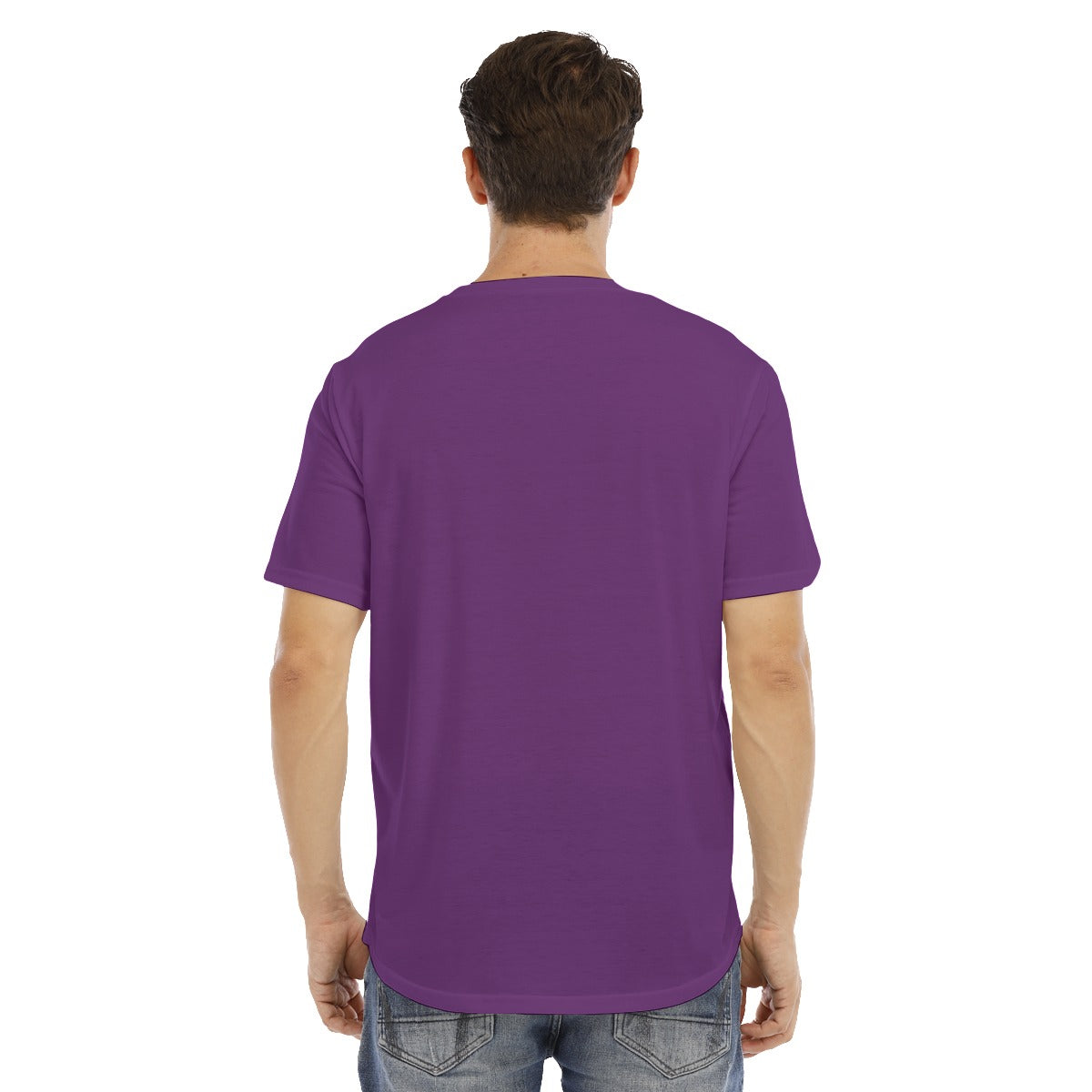 All-Over Print Men's Short Sleeve Rounded Hem T-shirt
