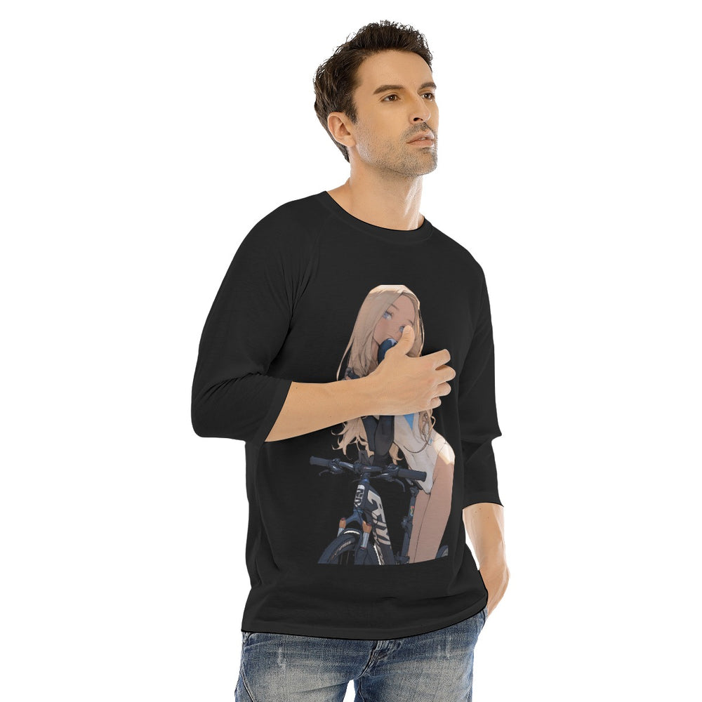 All-Over Print Men's O-neck Raglan Sleeve T-shirt