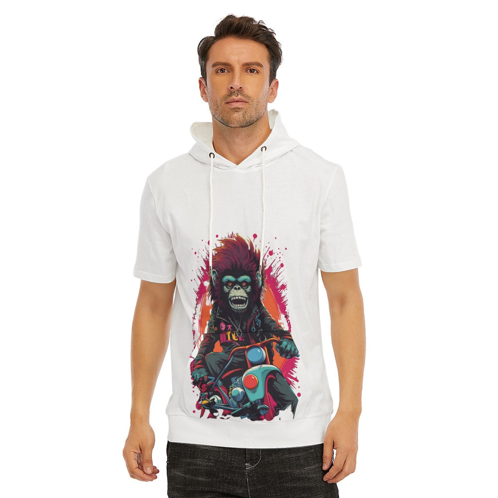 All-Over Print Men's T-Shirt With Hood | 190GSM Cotton