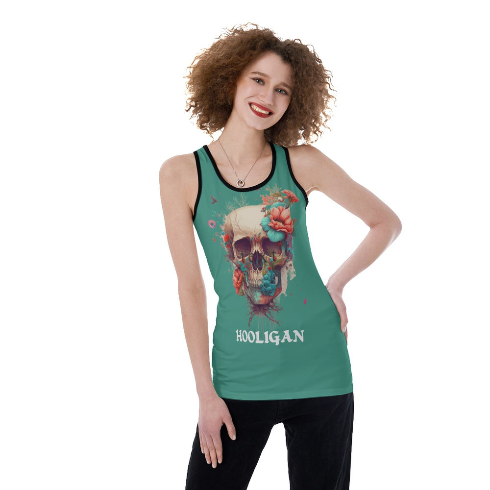 All-Over Print Women's Back Hollow Tank Top