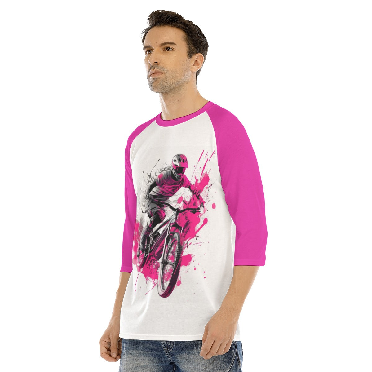 All-Over Print Men's O-neck Raglan Sleeve T-shirt