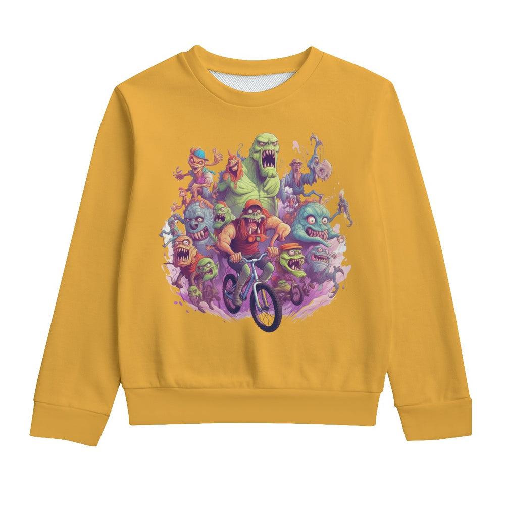 All-Over Print Kid's Round Neck Sweatshirt | 310GSM Cotton
