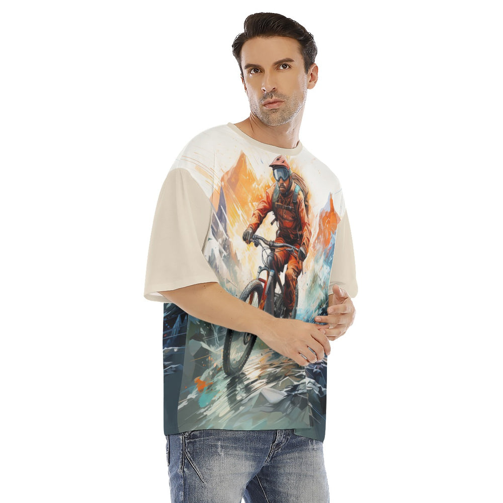 All-Over Print Men's Drop Shoulder T-shirt With Short Sleeve