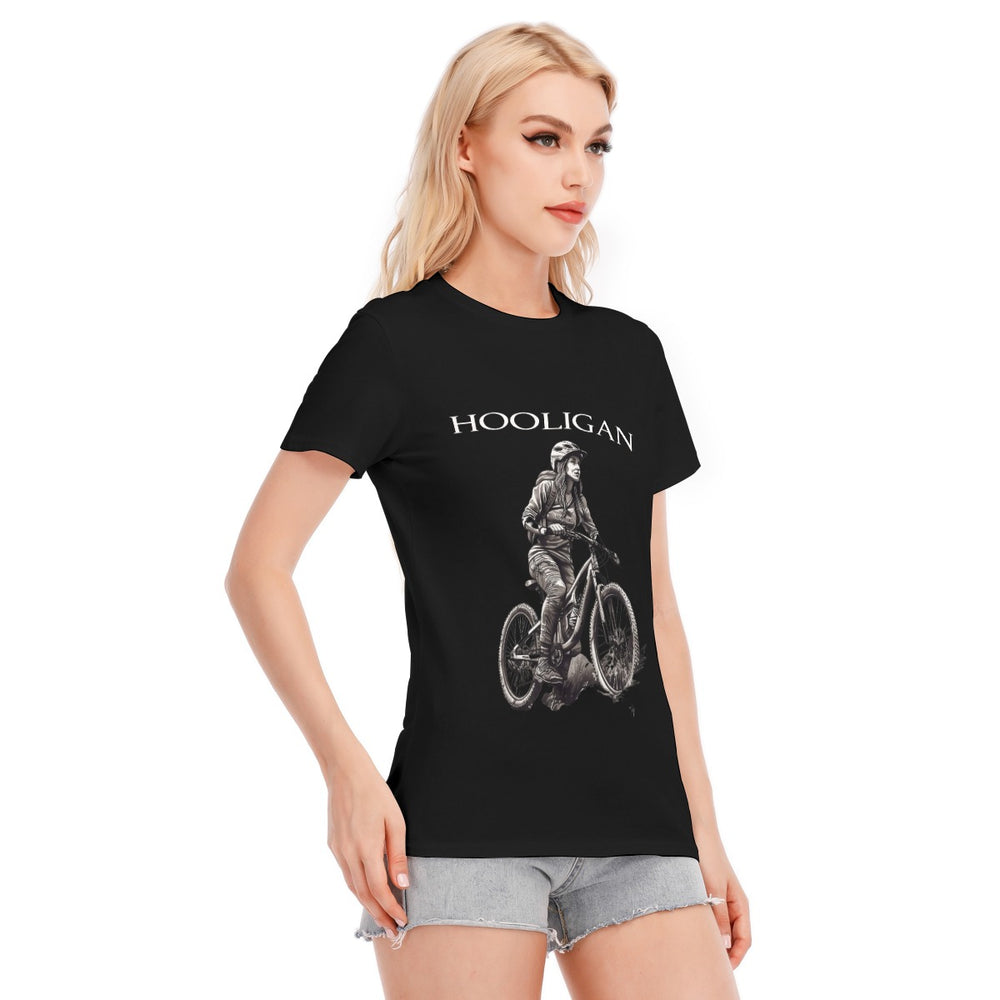 All-Over Print Women's Round Neck T-Shirt | 190GSM Cotton