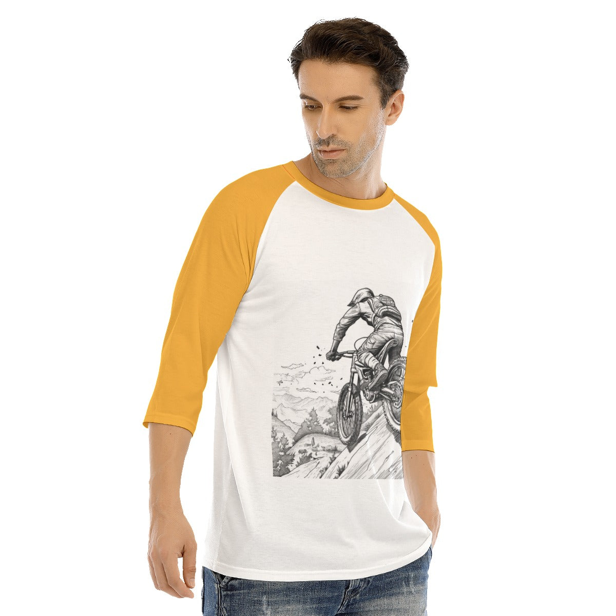 All-Over Print Men's O-neck Raglan Sleeve T-shirt