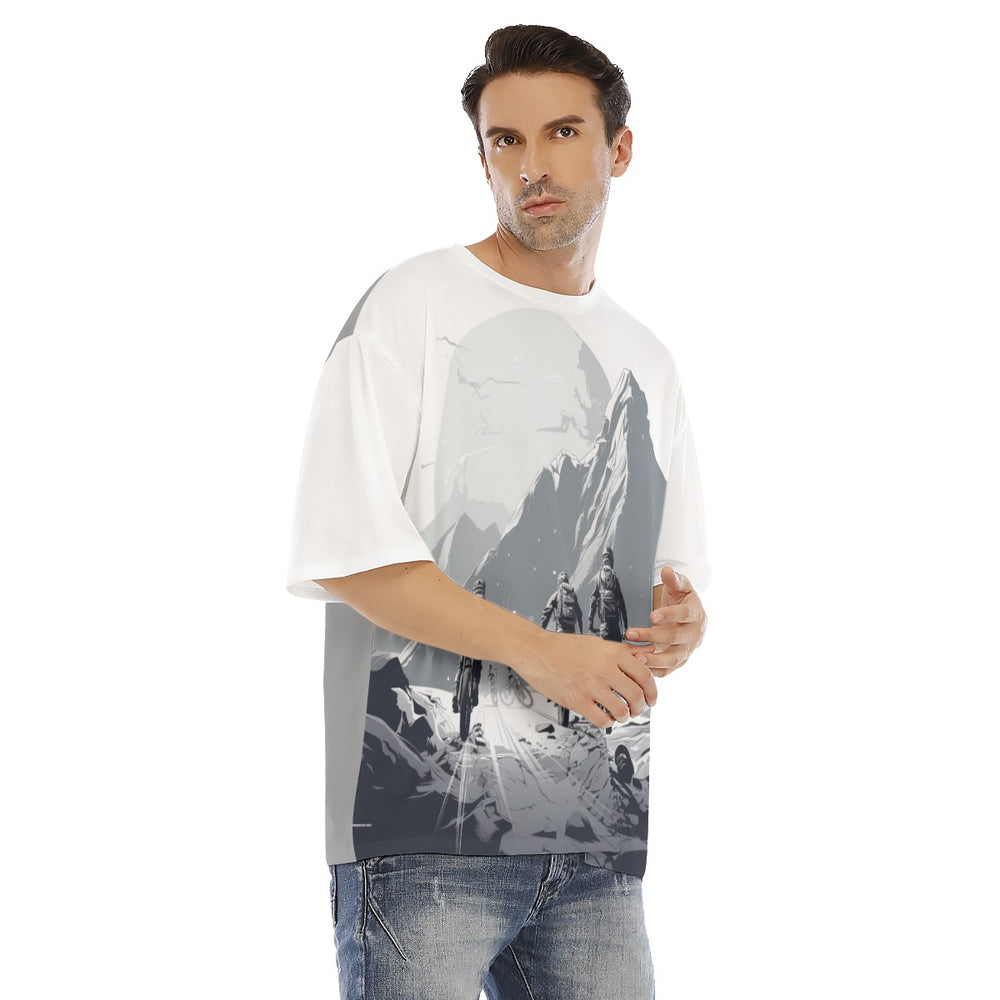 All-Over Print Men's Drop Shoulder T-shirt With Short Sleeve