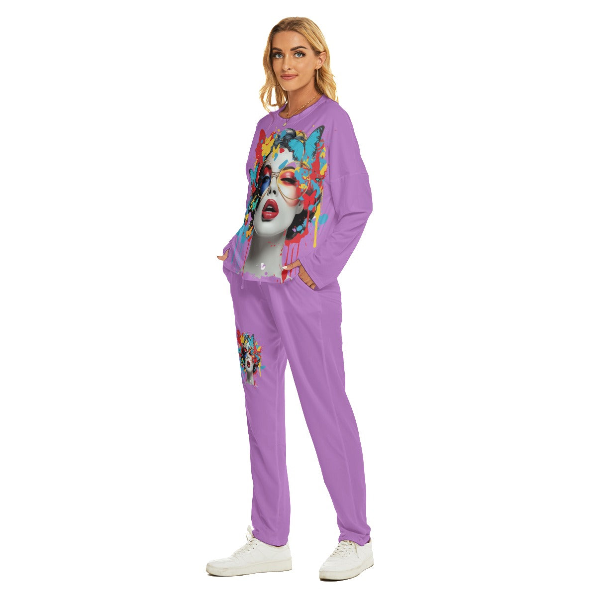 All-Over Print Women's Pajama Suit