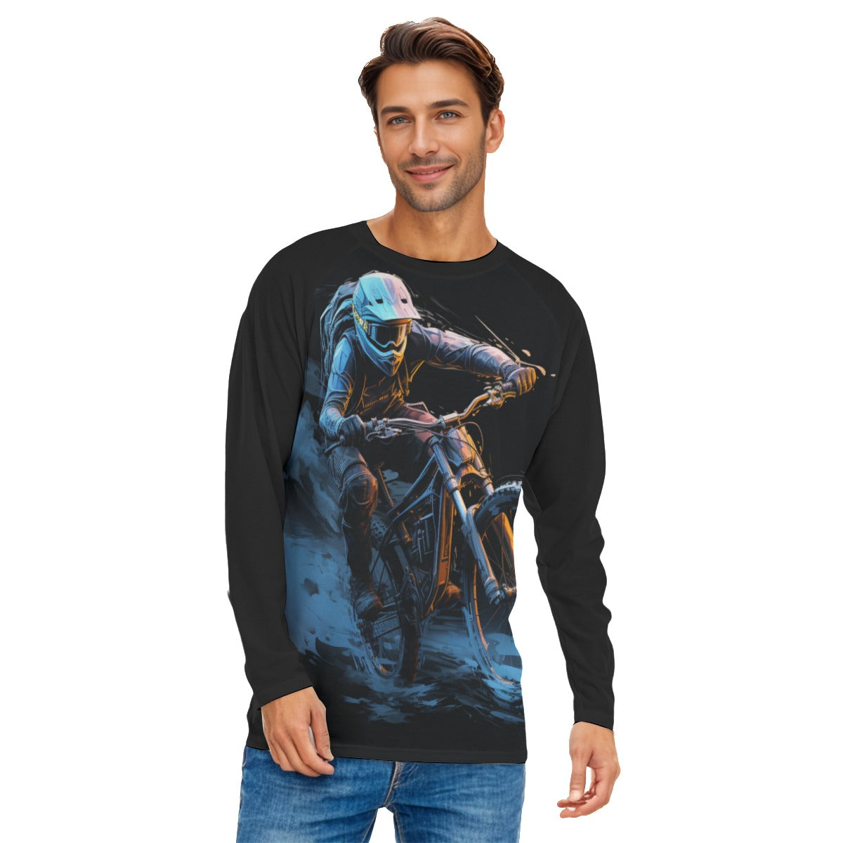 All-Over Print Men's Long Sleeve T-shirt With Raglan Sleeve