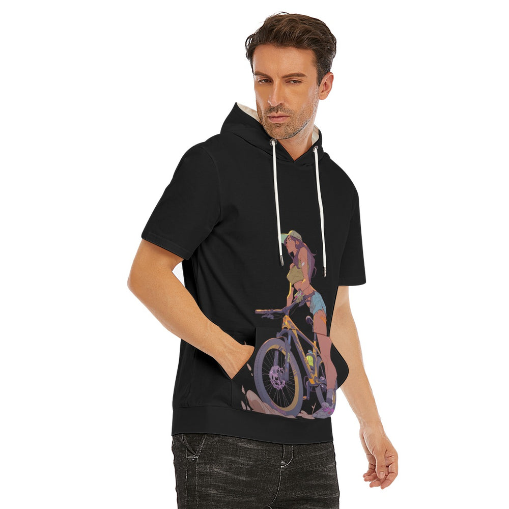 All-Over Print Men's T-Shirt With Hood | 190GSM Cotton