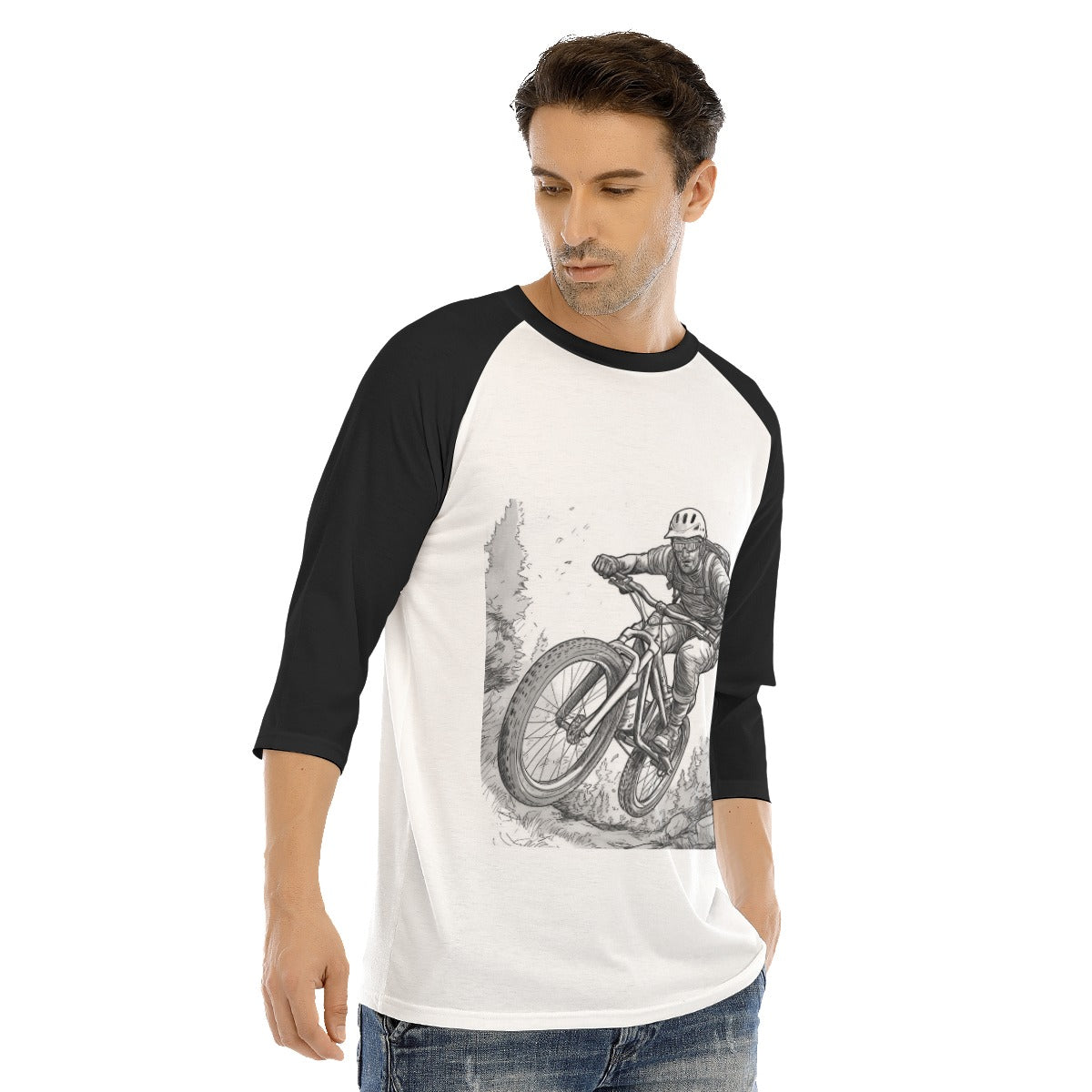 All-Over Print Men's O-neck Raglan Sleeve T-shirt