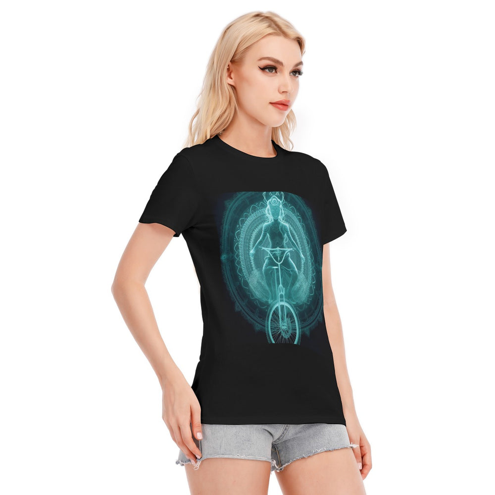 All-Over Print Women's Round Neck T-Shirt | 190GSM Cotton