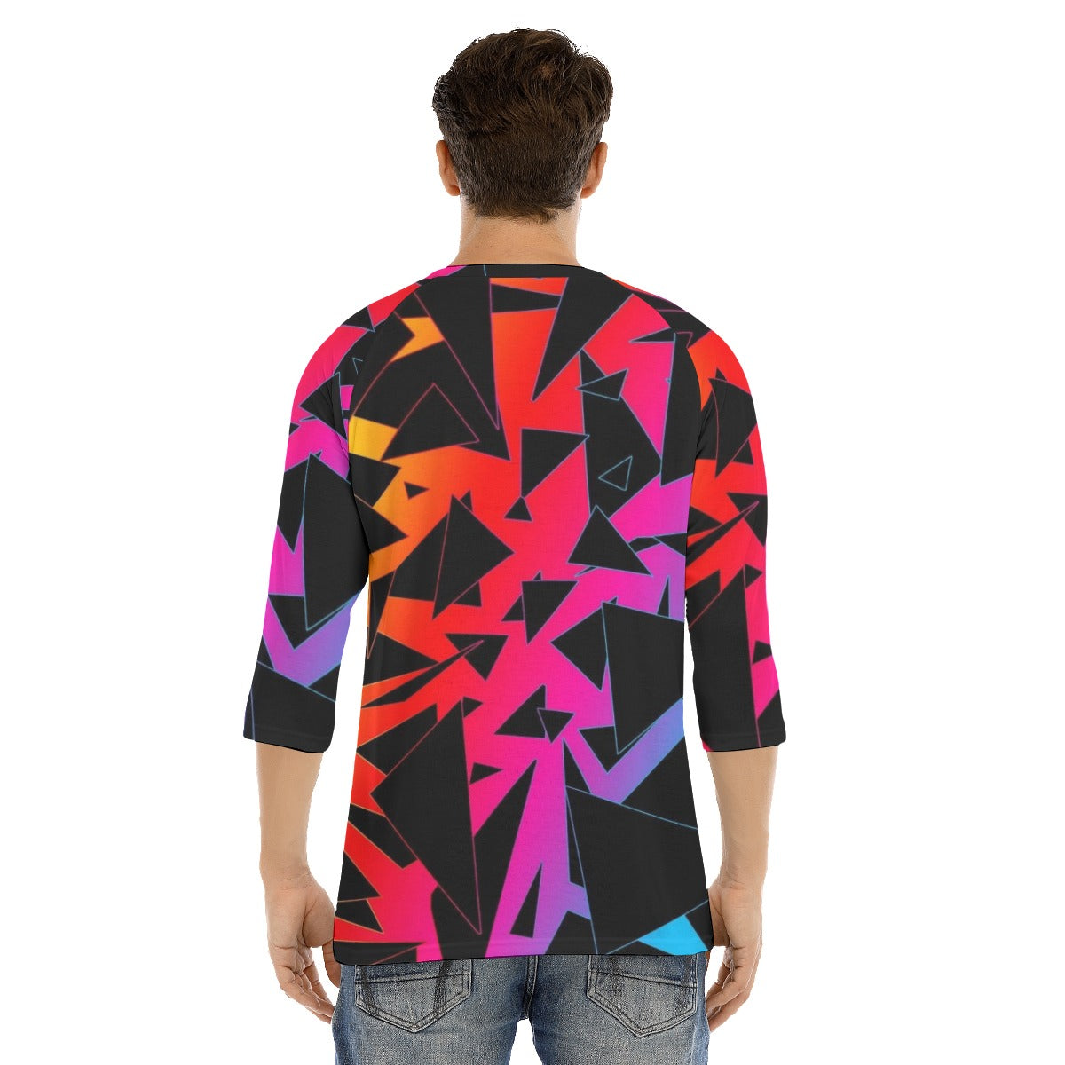 All-Over Print Men's O-neck Raglan Sleeve T-shirt