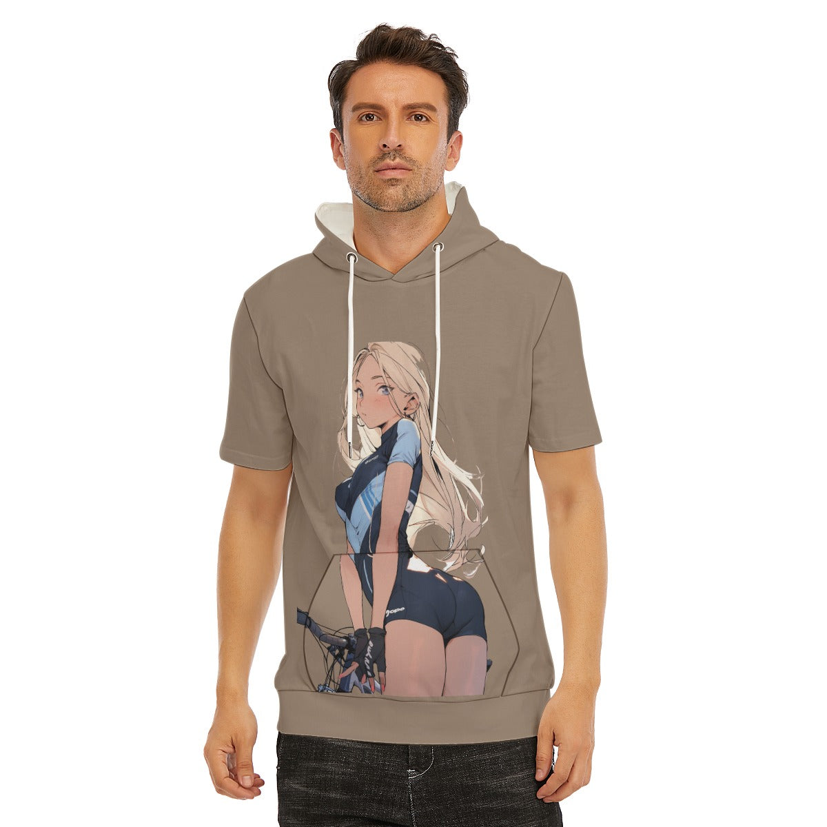 All-Over Print Men's T-Shirt With Hood | 190GSM Cotton