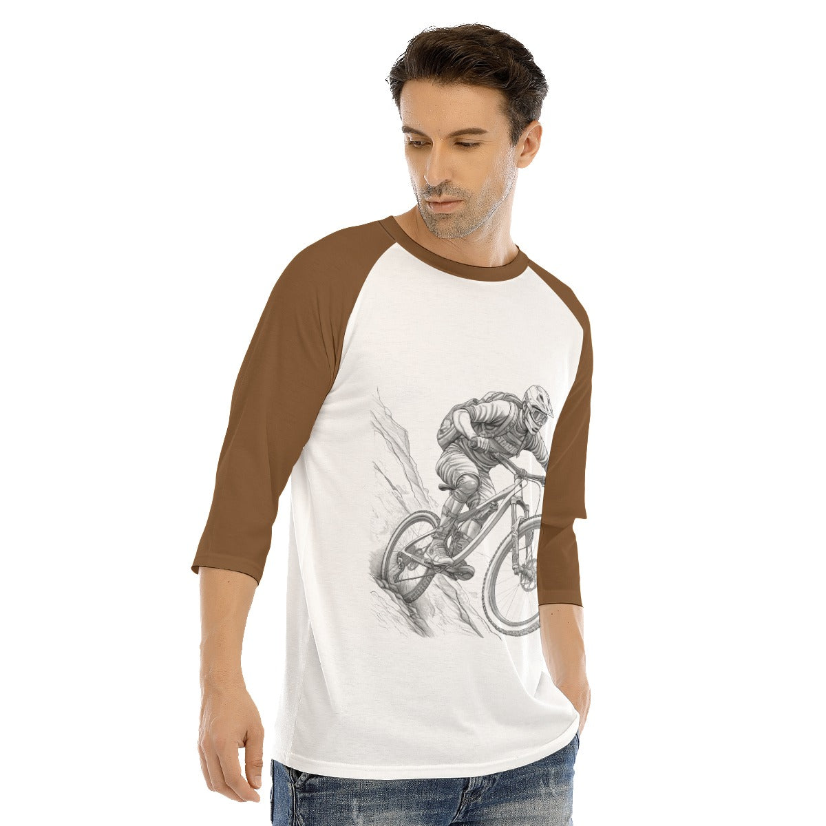 All-Over Print Men's O-neck Raglan Sleeve T-shirt