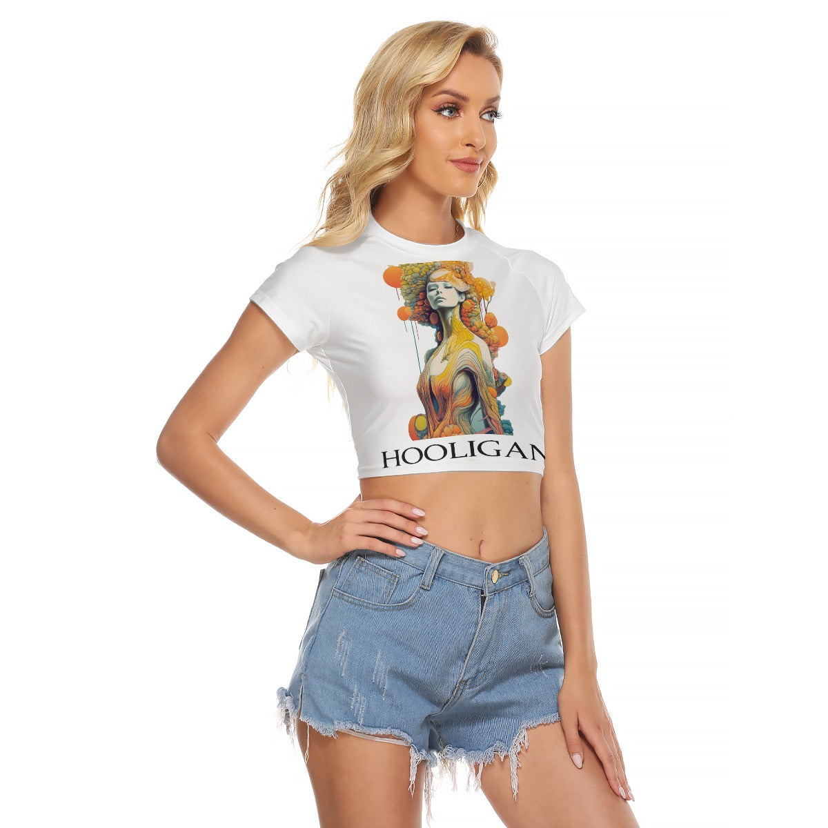 All-Over Print Women's Raglan Cropped T-shirt