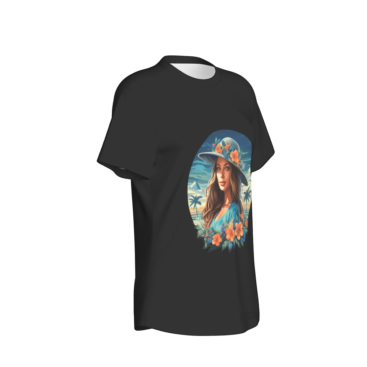 All-Over Print Women's O-Neck Sports T-Shirt