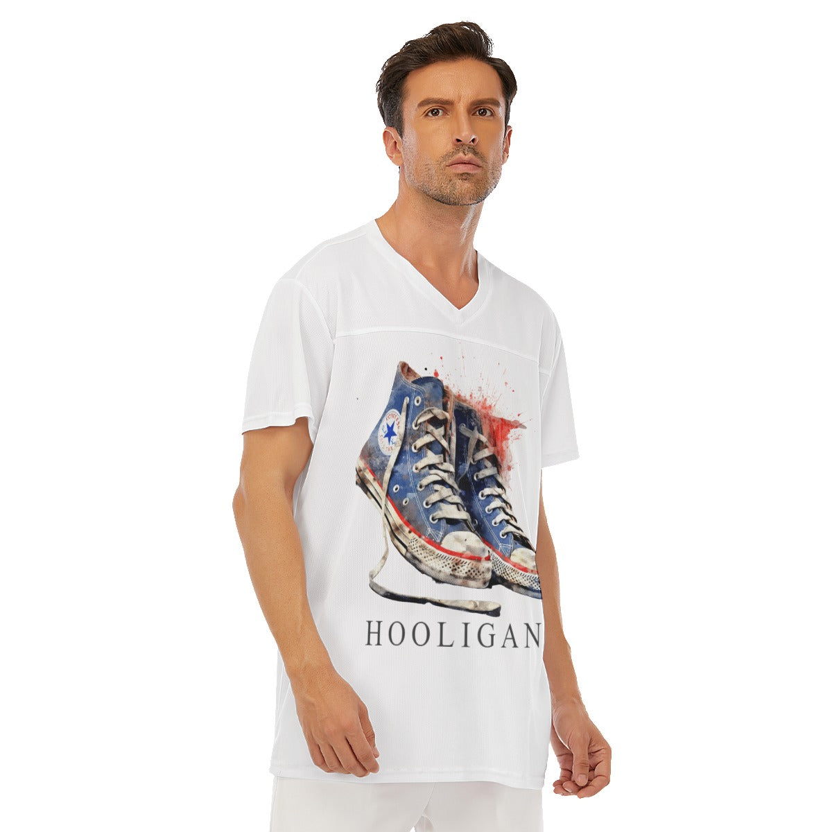 All-Over Print Men's V-neck Short Sleeve T-shirt