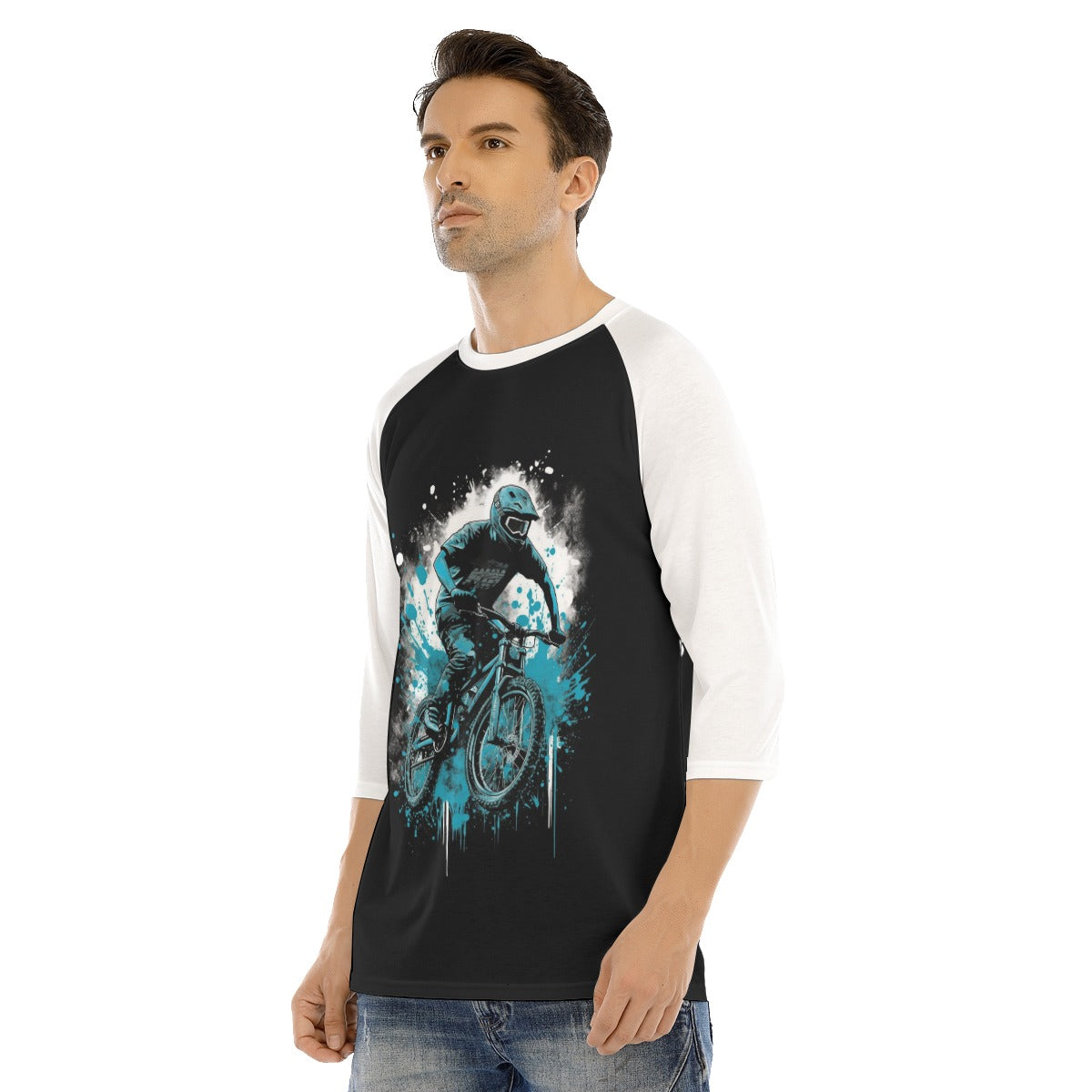 All-Over Print Men's O-neck Raglan Sleeve T-shirt