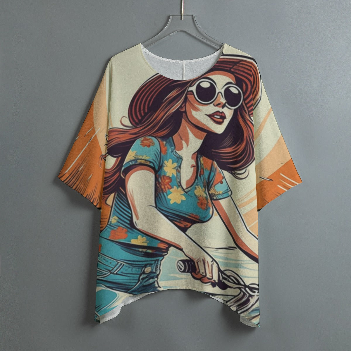 All-Over Print Women's Bat Sleeve Shirt