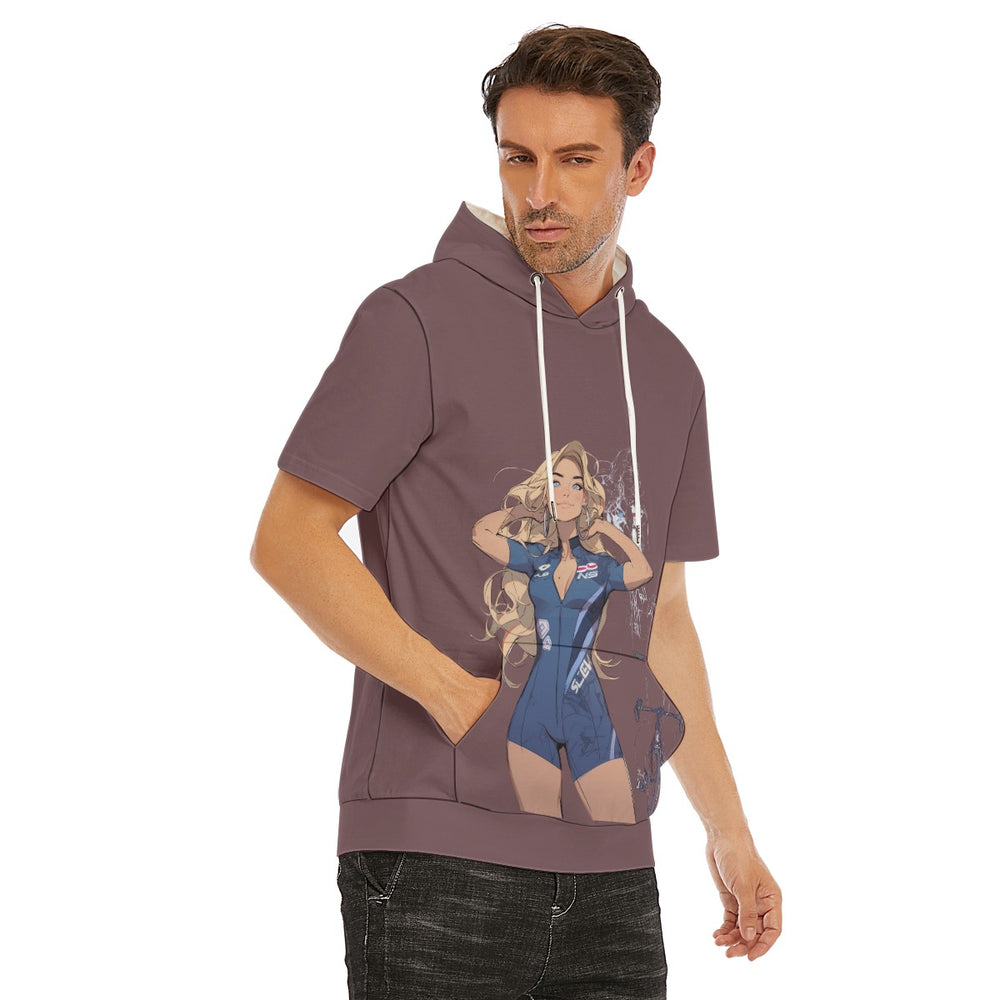 All-Over Print Men's T-Shirt With Hood | 190GSM Cotton