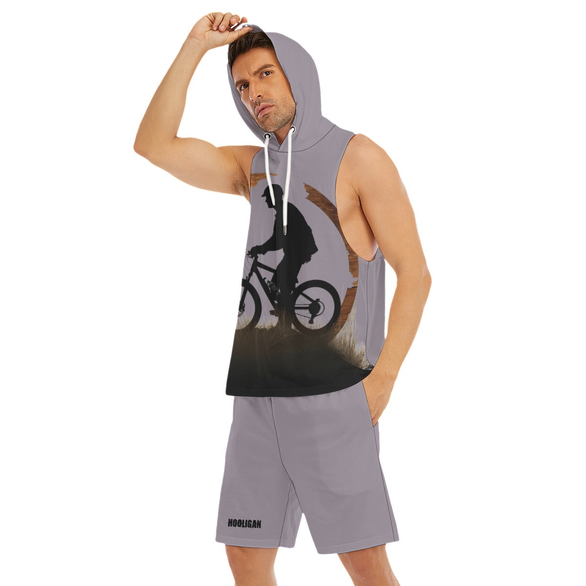 All-Over Print Men's Sleeveless Vest And Shorts Set