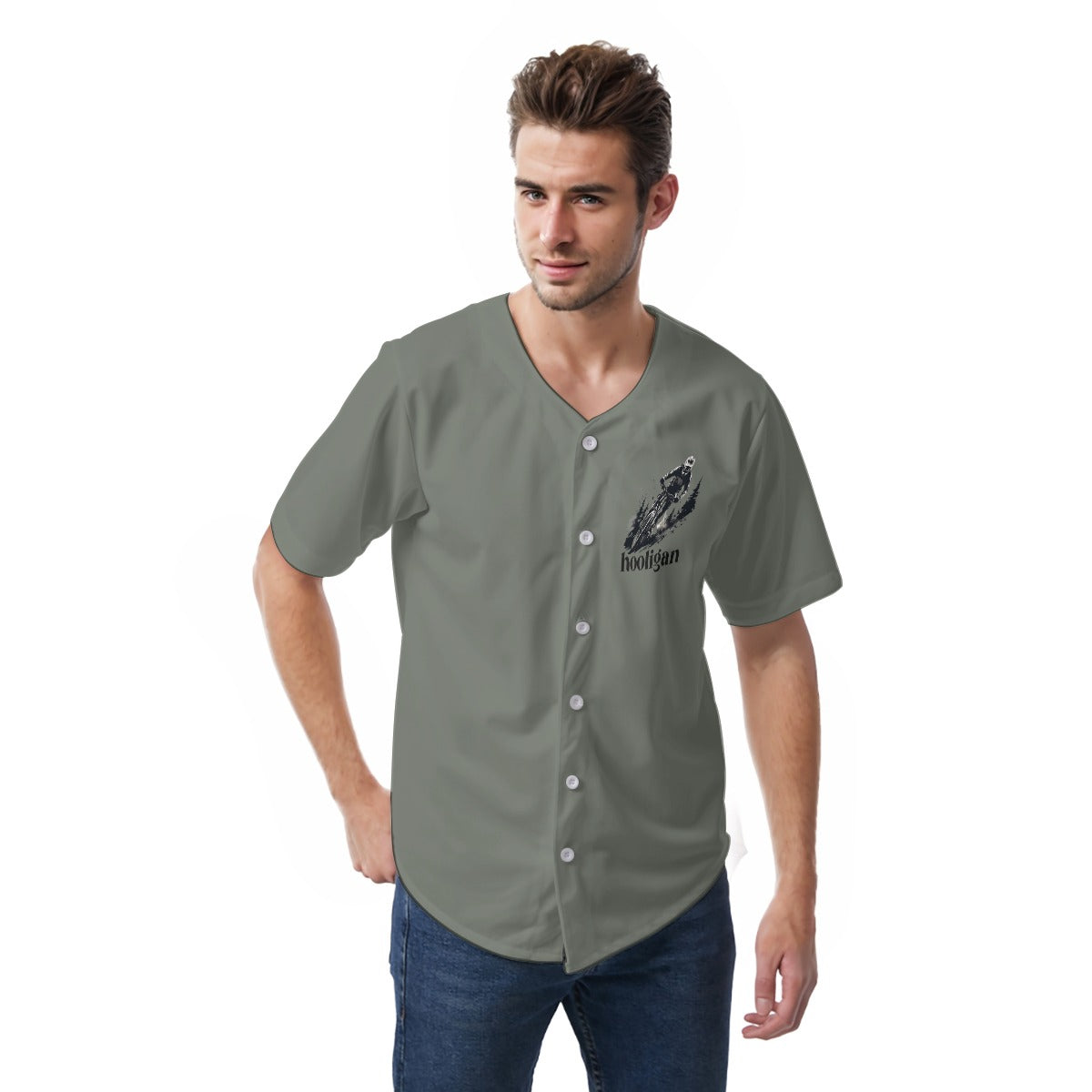 All-Over Print Men's Short Sleeve Baseball Jersey|220GM SKPO03