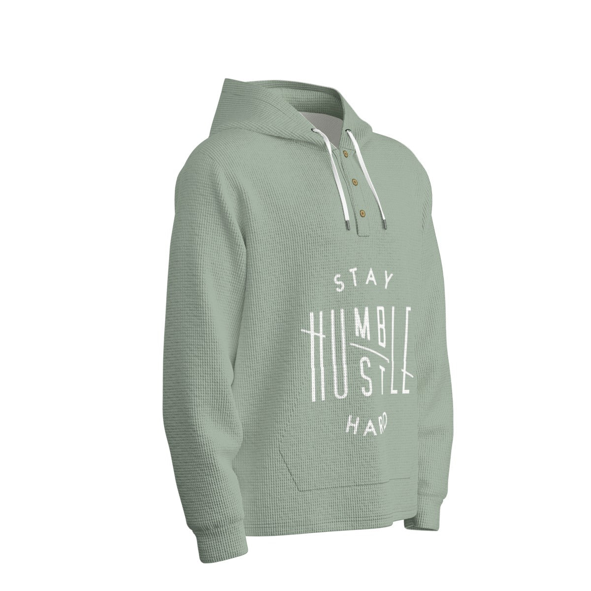 All-Over Print Men's Half  Button Hoodie