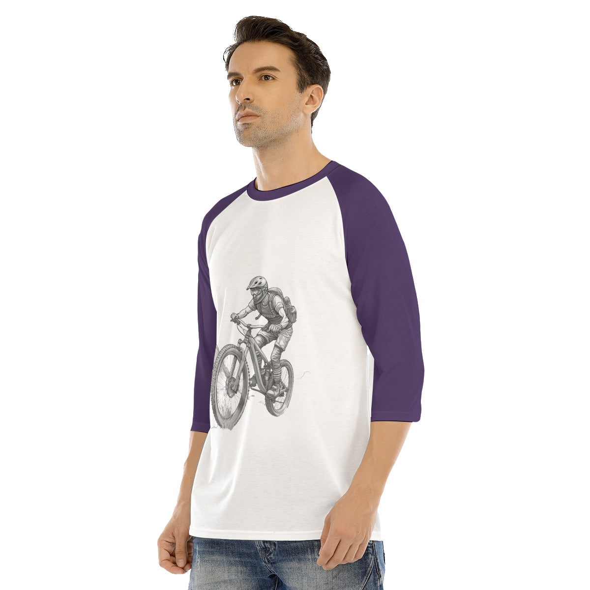 All-Over Print Men's O-neck Raglan Sleeve T-shirt