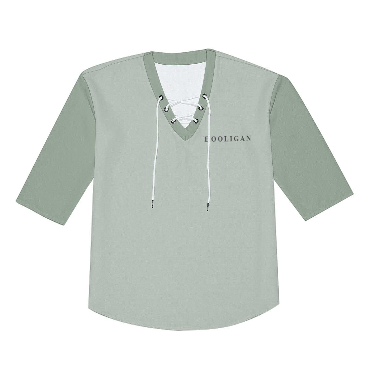 All-Over Print Men's Bracelet Sleeve T-shirt With Neckline Tie Closure