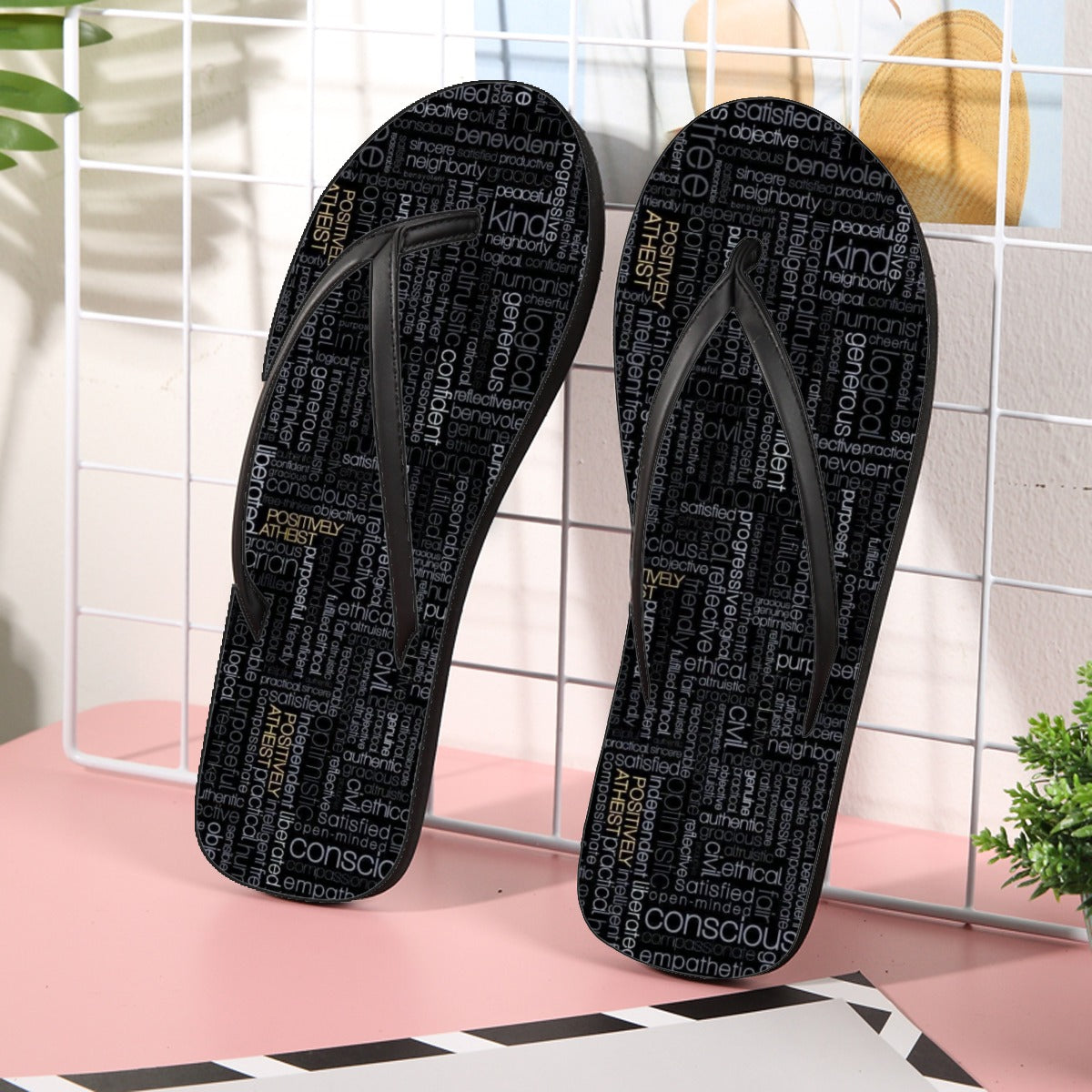 All-Over Print Men's Flip Flops