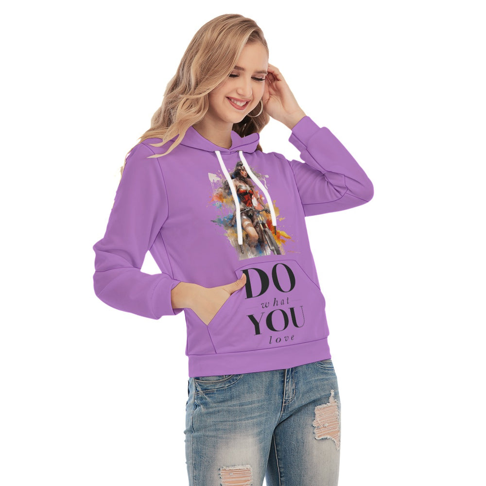 All-Over Print Women's Slim Pullover Hoodie