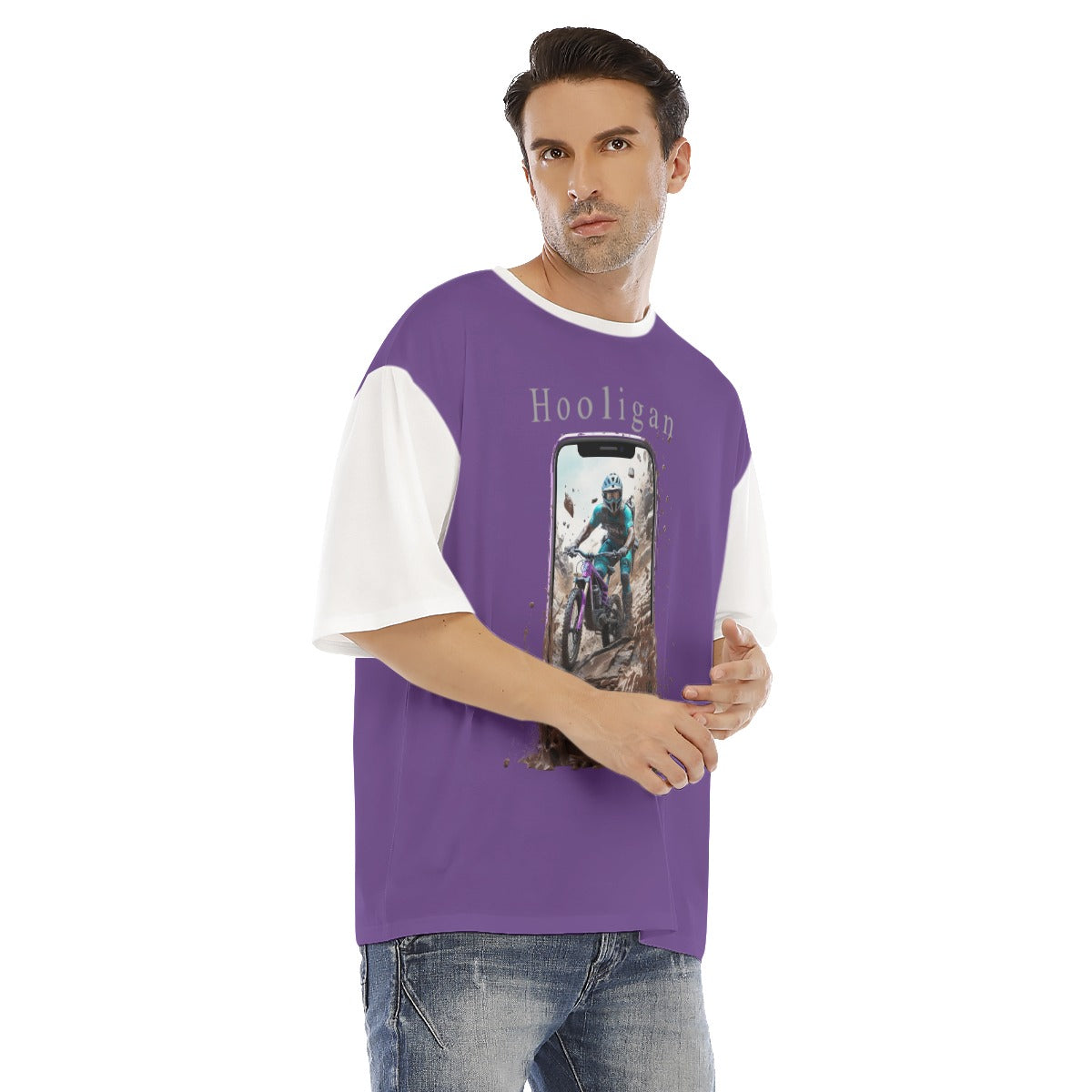 All-Over Print Men's Drop Shoulder T-shirt With Short Sleeve
