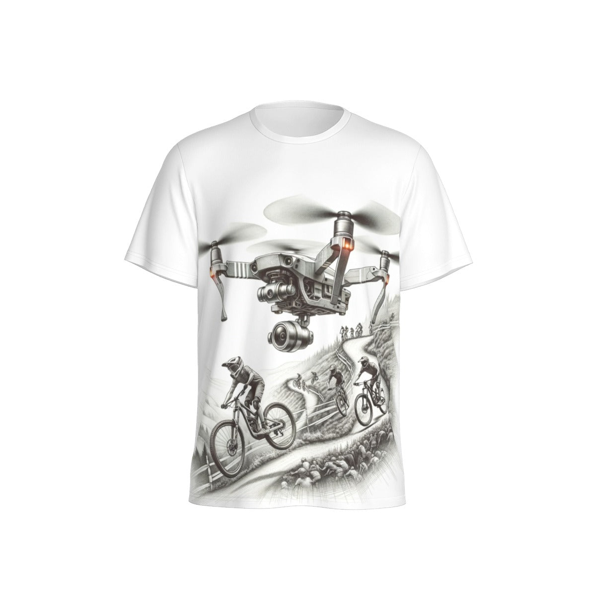 All-Over Print Men's O-Neck Sports T-Shirt