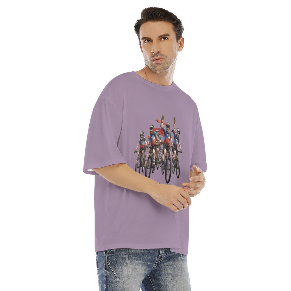 All-Over Print Men's Drop Shoulder T-shirt With Short Sleeve