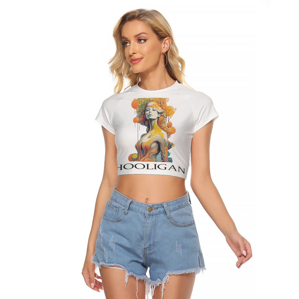 All-Over Print Women's Raglan Cropped T-shirt