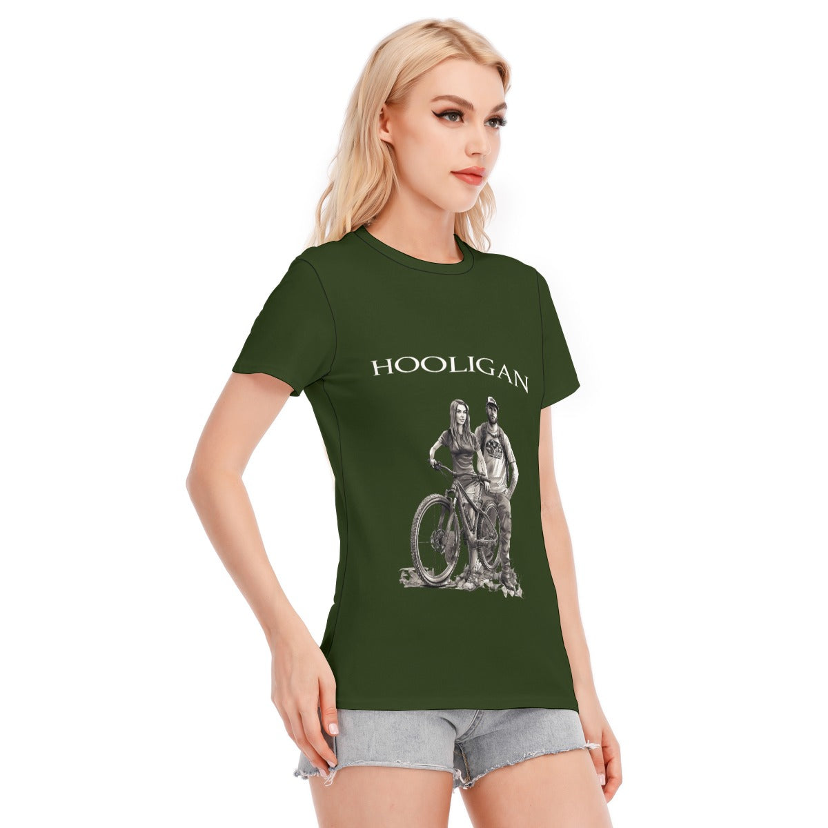 All-Over Print Women's Round Neck T-Shirt | 190GSM Cotton