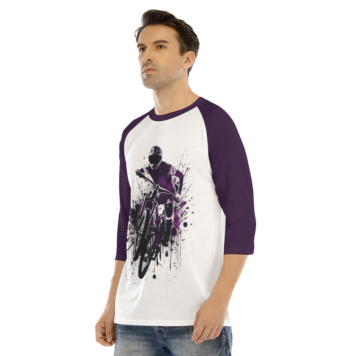 All-Over Print Men's O-neck Raglan Sleeve T-shirt