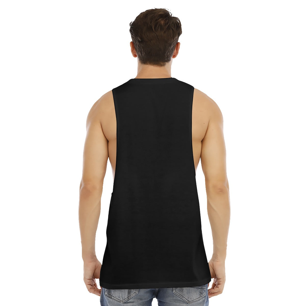 All-Over Print Men's O-neck Long Tank Top