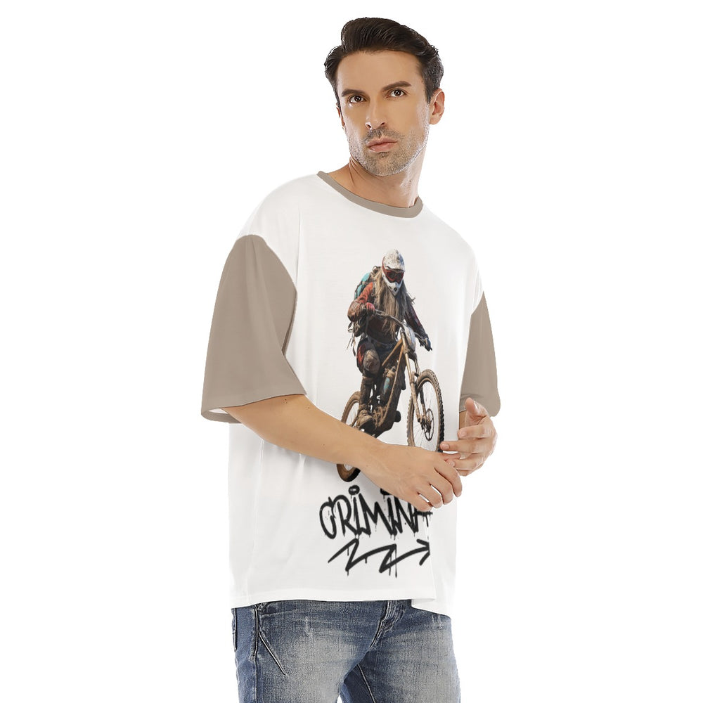 All-Over Print Men's Drop Shoulder T-shirt With Short Sleeve