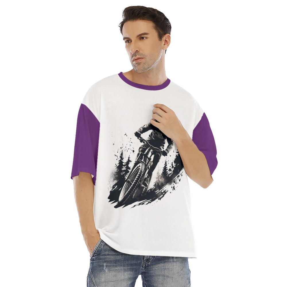 All-Over Print Men's Drop Shoulder T-shirt With Short Sleeve